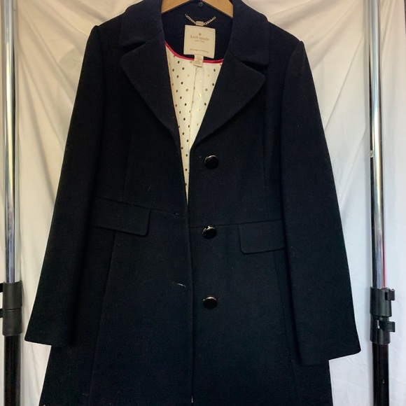 Kate Spade Wool Blend Trench Coat Jacket - Picture 5 of 6